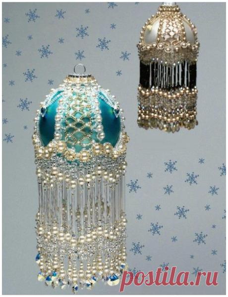 Украшаем елочные шары Новогодние изделия – Бисерок