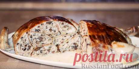 Рецепт: Курица, фаршированная блинами на RussianFood.com