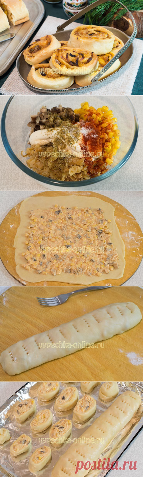 ✔️Рулет с грибами