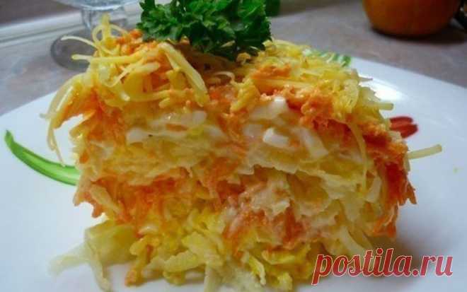 Салат «Французский». Готовится легко из самых доступных продуктов Люблю этот салат за то, что готовится он легко, просто и из...