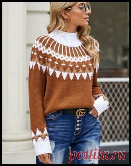​4 джемпера с жаккардовыми узорами