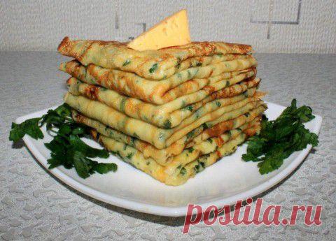 Cырные блинчики с петрушкой | Банк кулинарных рецептов