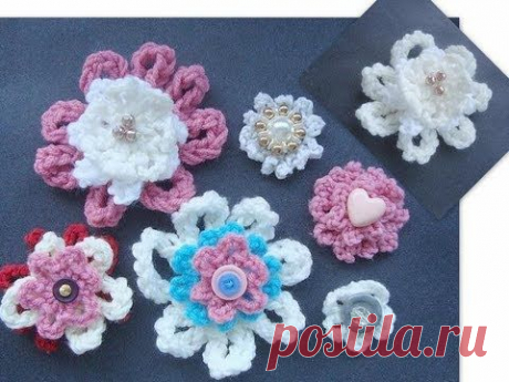 How to Crochet a Beginner Flower. - YouTube