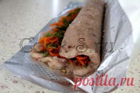 Куриный рулет с корейской морковью - Пошаговый рецепт с фото | Блюда из курицы