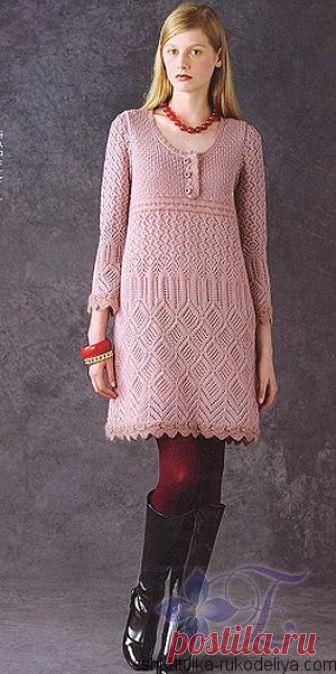 Красивое платье с ажурами.