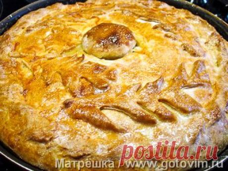 Бэлиш с курицей (зур бэлиш - большой пирог). Фото-рецепт / Готовим.РУ