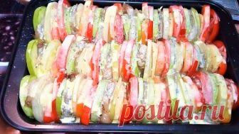 Запеканка овощная с куриным филе и в яично-сметанной заливке — Кулинарная книга - рецепты с фото