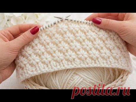 Wow! 🎯🎯🎯 The Easiest and Fastest Knitting Stitch Ever! So Beautiful!