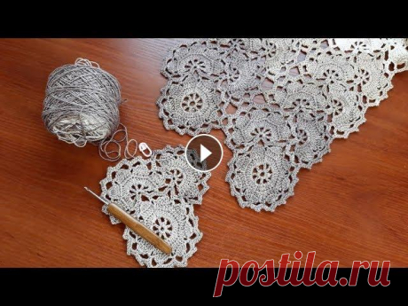 Платье (сарафан) крючком. Ленточное кружево. Часть 2. Полуцветок. Я в соцсетях: Страна Мам ВКонтакте Группа &quot;Вязание&quot; в ВК Инстаграм &quot;Денежный сундучок&quot; для развития канала. Буду благодарна за люб...