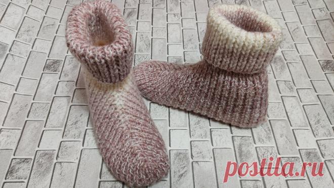 Описание вязания домашних Тапочек - носочек. Мои ЧУНИ!!! | Волшебный клубок. Яна Зима. | Дзен