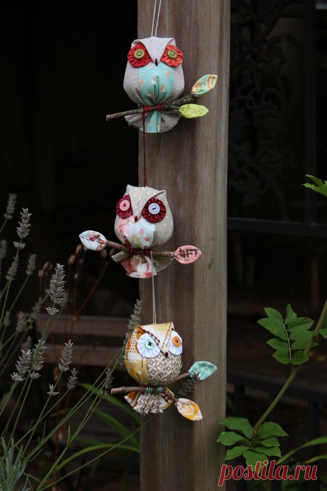 Сова з клаптиків за 30 хвилин: ідеї + викрійка | Ідеї декору