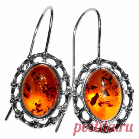 4.33g Authentic Baltic Amber 925 Sterling Silver Earrings Jewelry A5903B - JJDesignerJewelry