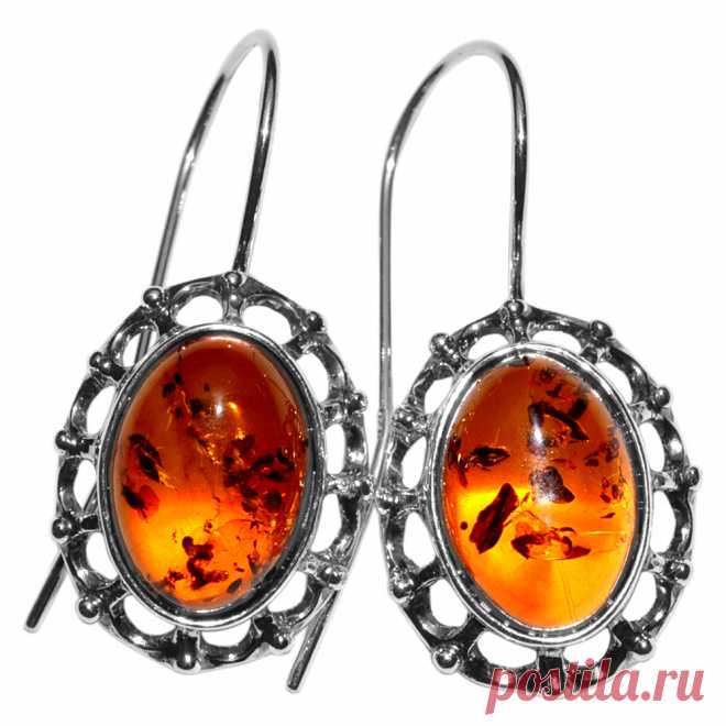 4.33g Authentic Baltic Amber 925 Sterling Silver Earrings Jewelry A5903B - JJDesignerJewelry
