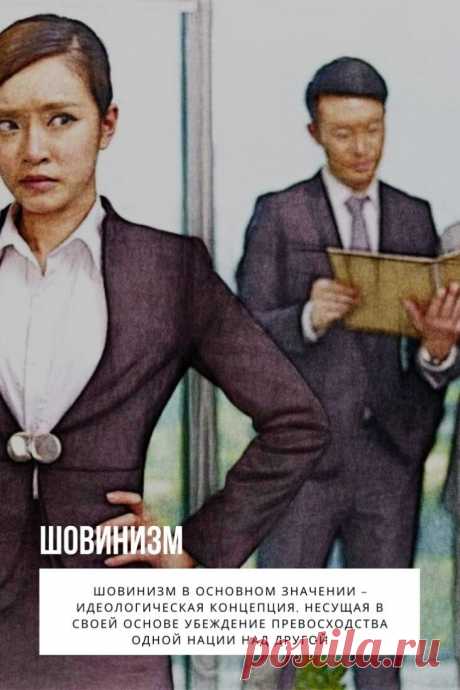 Шовинизм. Это понятие используется во многих сферах жизни, тесно связано с политикой, социальной жизнью, межличностными отношениями мужчин и женщин. Шовинизм несет в себе деструктивное начало, базируется на резко негативных эмоциях.