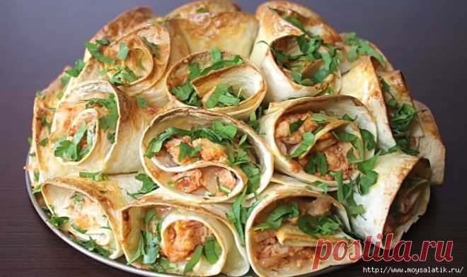 ШИКАРНАЯ ЗАКУСКА ИЗ ЛАВАША НА ПРАЗДНИЧНЫЙ СТОЛ: КРАСИВАЯ И ВКУСНАЯ!