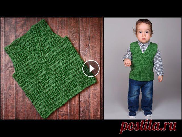 Детский жилет крючком | Как связать жилет крючкомСмотрите также другие мои мастер-классы для начинающих в фотографиях на сайте my-crochet.ru Из этого ...