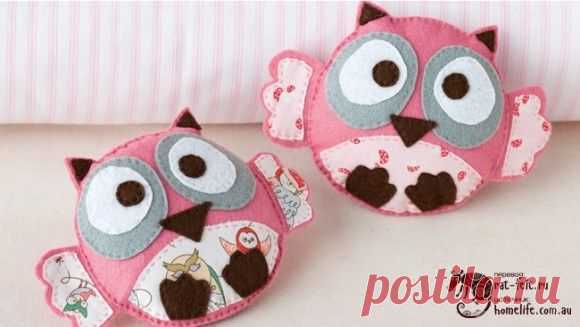 Мастер-класс по шитью совят из фетра