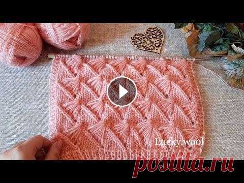 Вяжем красивый, ажурный узор с вытянутыми петлями спицами.Раппорт узора 7 петель + кромочные. Ссылка на это видео Мой инстаграм Группа вк Ссылка на ка...
