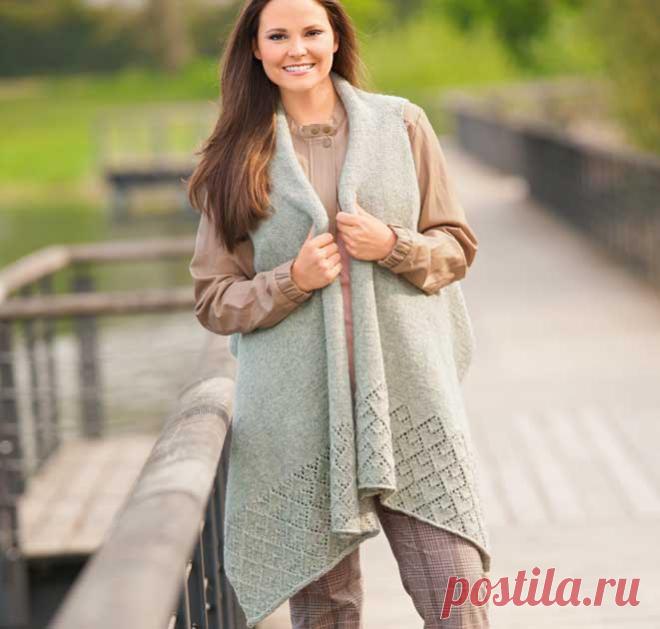 Вяжем серую накидку