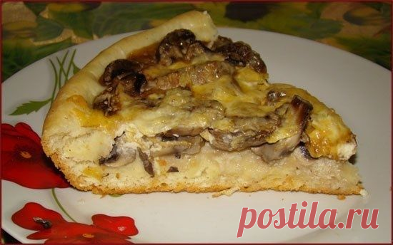 Грибная пицца-пирог. Потрясающая вкусность. Делается легко и быстро