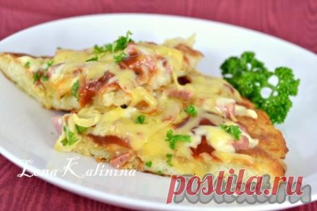 Картофельная пицца на сковороде