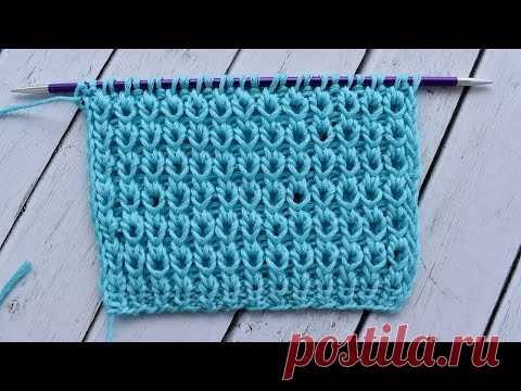 КРАСИВЫЙ АЖУРНЫЙ УЗОР НА ОСНОВЕ РЕЗИНКИ 1Х1 | АЖУРНЫЙ УЗОР СПИЦАМИ ДЛЯ ЛЕТНИХ МАЕК, ТОПОВ И ПЛАТЬЕВ