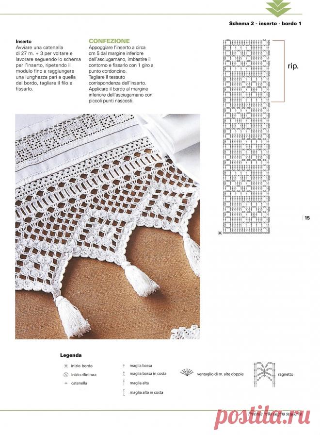 Кайма и прошва в филейной технике: узоры и схемы для вязания | Вяжу ручками-крючками| Виктория Битарова | Дзен