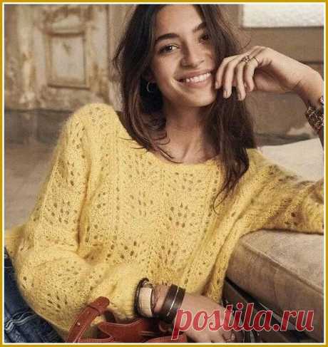 Вязание. Неотразимая модель от французского бренда Sezane. | 101 СЕКРЕТ | Яндекс Дзен
