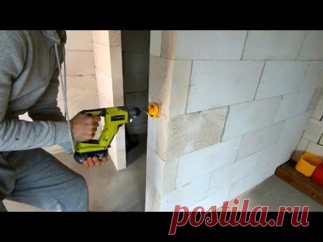 Электрика своими руками в доме из газобетона / Подрозетники, штробы и распределительные коробки