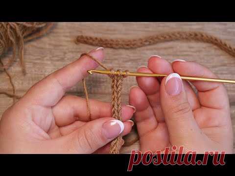 Вязаный шнур I-Cord крючком 🧶 Crochet I-Cord