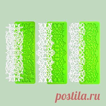 Новые товары торт украшение Инструменты торта силикона кружева плесень 3 различных стилей кружева плесени кухонных инструментов поставки-в формы торта из дома и сада на Aliexpress.com