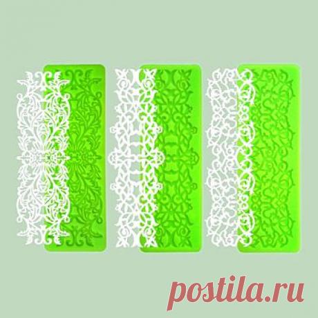 Новые товары торт украшение Инструменты торта силикона кружева плесень 3 различных стилей кружева плесени кухонных инструментов поставки-в формы торта из дома и сада на Aliexpress.com