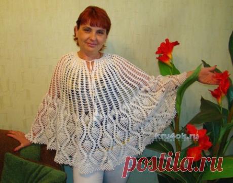 Ажурное пончо крючком – работа Евгении Руденко - вязание крючком на kru4ok.ru