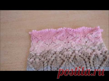 Ажурный узор (японский узор) спицами.Openwork pattern (Japanese pattern) spokes.