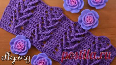 Узор крючком &quot;Дельфиниум&quot;. Delphinium crochet stitch - YouTube
