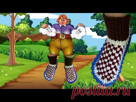 Носки тапочки.Спицами.#(2024)