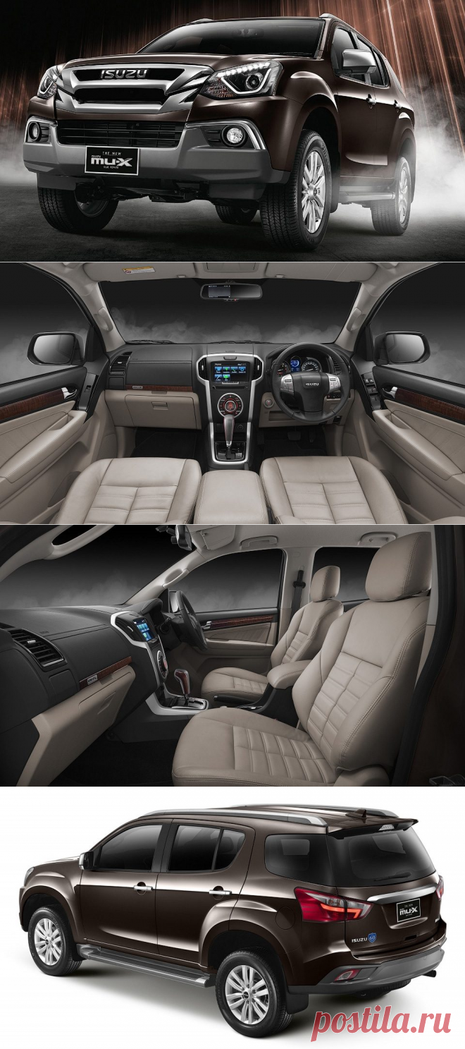 Isuzu MU-X 2017 фото цена характеристики
Компания Isuzu представила обновленный внедорожник MU-X, который является перелицованной версией Chevrolet Trailblazer. Модель также получила специальную юбилейную версию в честь 60-летия присутствия на рынке Таиланда, отличающуюся «роскошной» отделкой интерьера.