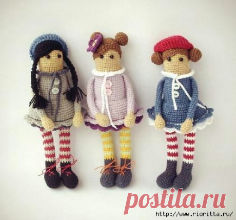 вязаная кукла Dolly от DuduToyFactory