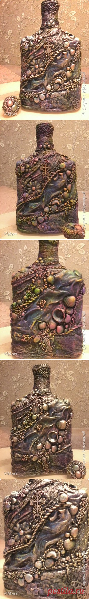 Бутылка то ли терра, то ли дно морское...+ мини МК. | Страна Мастеров