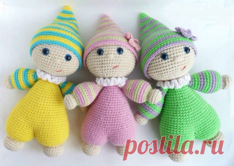 Кукляндия: Игрушки вязаные крючком. Куклы