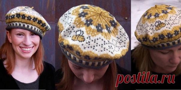 БЕРЕТ С ПЧЁЛКОЙ BUMBLE

Женский берет с круговоротом из цветов, связанных спицами жаккардовым узором. И что мы видим?! Сюда даже прилетела пчелка! Очень неожиданный и забавный подход Элизабет к классическому женскому берету словно напоминает нам: радуйтесь жизни и улыбайтесь, девочки!

Дизайнер: Elizabeth Doherty.
Берет для окружности головы: 53-58 см.
Окружность берета по околышу составляет около 51 см.

Готовим материалы для вязания берета.
Дизайнер рекомендует пряжу Chi...