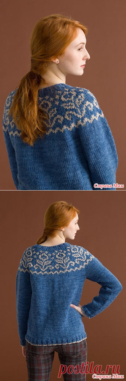 Big Liberty Wool Yoke Pullover - Жаккард - Страна Мам