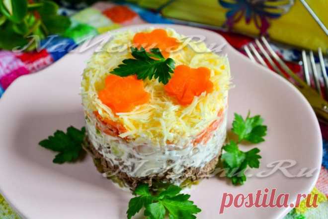 Салат из куриной печени с соленым огурцом, рецепт с фото - очень вкусный
