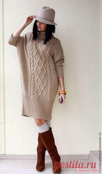 Платье - свитер свободного кроя - Вяжем вместе он-лайн - Страна Мам