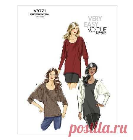 V8771 | промахов 'Лучшие | Топы / Туники | Vogue Patterns
