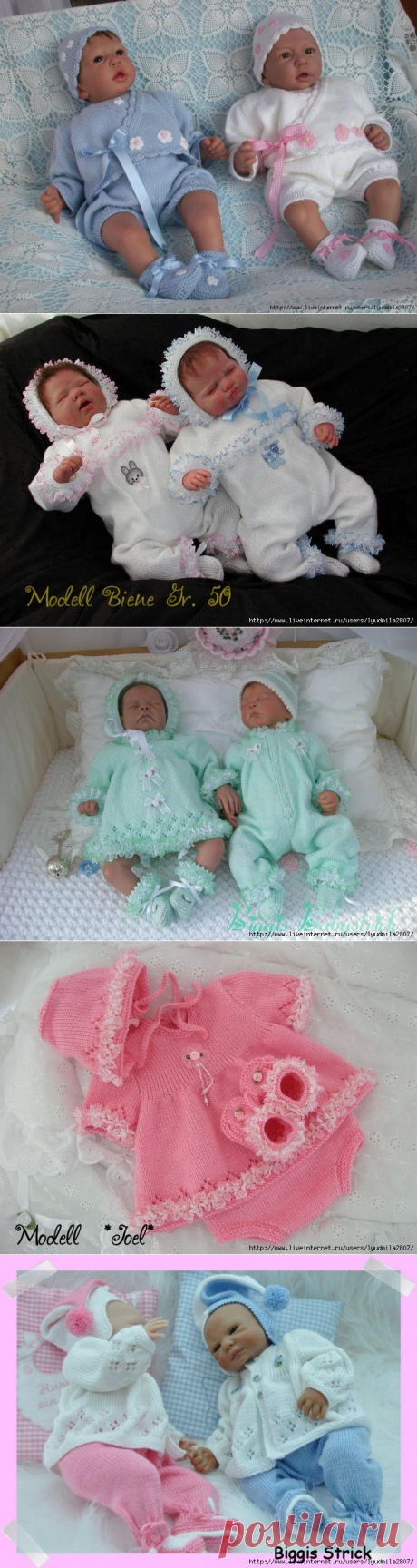 Красота спицами для новорожденных (подборка)