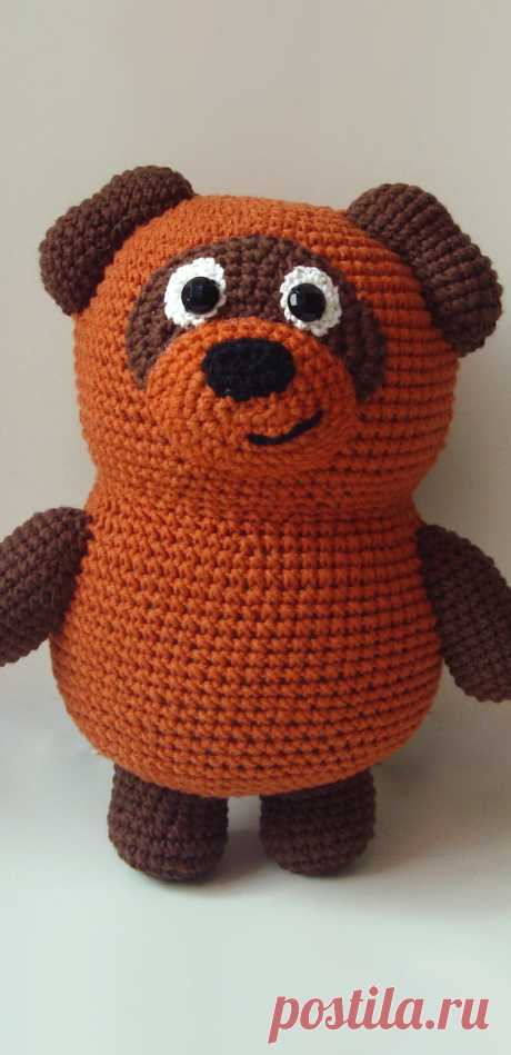 PDF Винни-Пух крючком. FREE crochet pattern; Аmigurumi animal patterns. Амигуруми схемы и описания на русском. Вязаные игрушки и поделки своими руками #amimore - Советский Винни Пух, Союзмультфильм, Winnie the Pooh, медведь, медвежонок, мишка.
