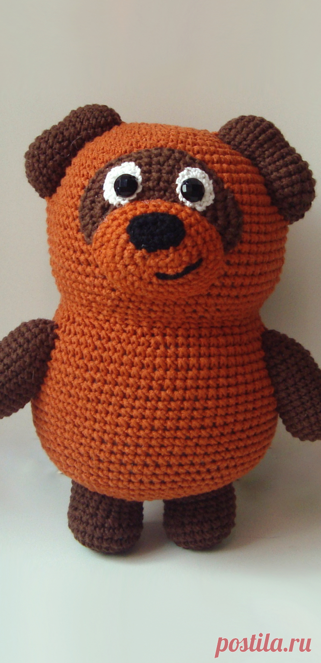 PDF Винни-Пух крючком. FREE crochet pattern; Аmigurumi animal patterns. Амигуруми схемы и описания на русском. Вязаные игрушки и поделки своими руками #amimore - Советский Винни Пух, Союзмультфильм, Winnie the Pooh, медведь, медвежонок, мишка.