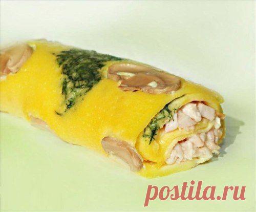 Как приготовить куриные рулетики с грибами - рецепт, ингридиенты и фотографии