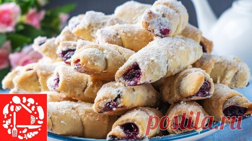 Вкус детства! Нежные Рогалики с Вишнями на смальце | Готовим с Оксаной Пашко | Дзен
